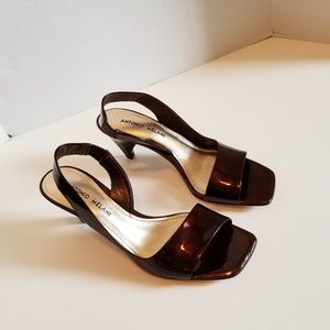 Antonio Melani Wms Leather Slingback Heels 7.5M